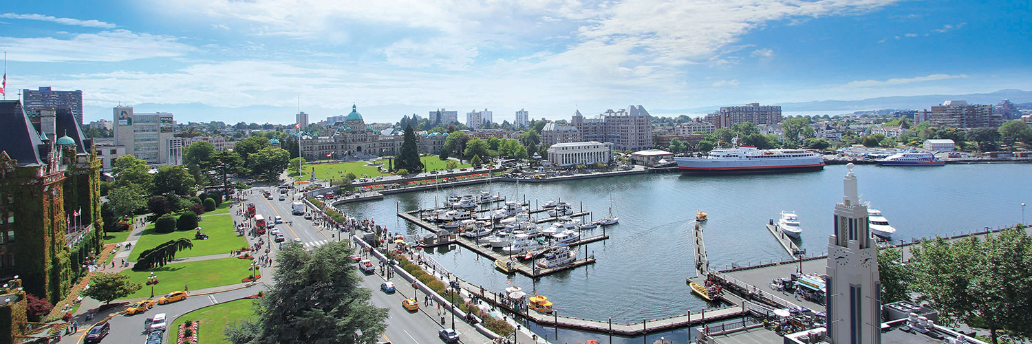panorama of Victoria's Inner Harbour